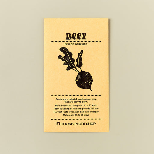 Beet 'Detroit Dark Red' Seed Packet - House Plant Shop