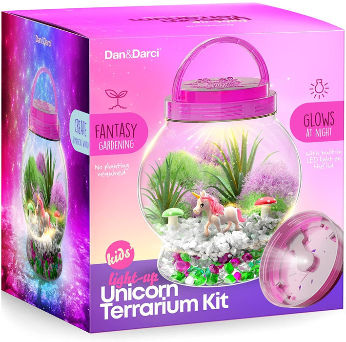 Light-Up Unicorn Terrarium Kit for Kids by Surreal Brands