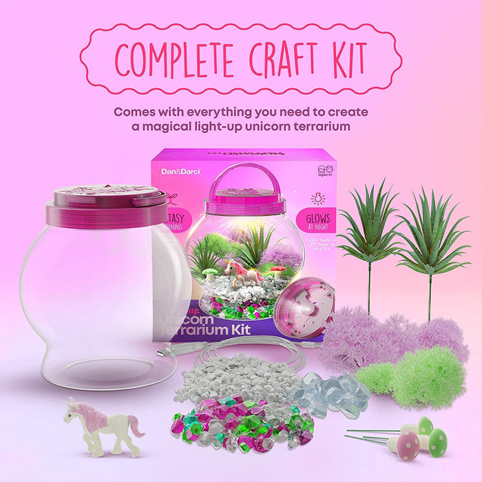 Light-Up Unicorn Terrarium Kit for Kids by Surreal Brands
