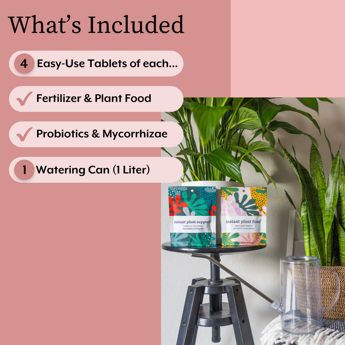 The Houseplant GROW Bundle (Plant Food + ProBiotics + Watering Can)