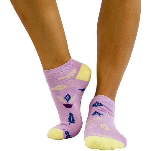 Purple/Yellow Plant Lover Socks / Ankle Socks / Size 6-9 - House Plant Shop