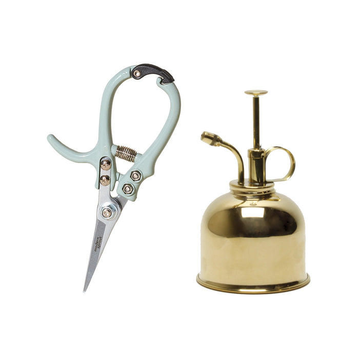 Brass Plant Mister + Pruning  Shears