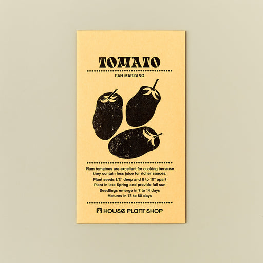 Tomato 'San Marzano' Seed Packet - House Plant Shop